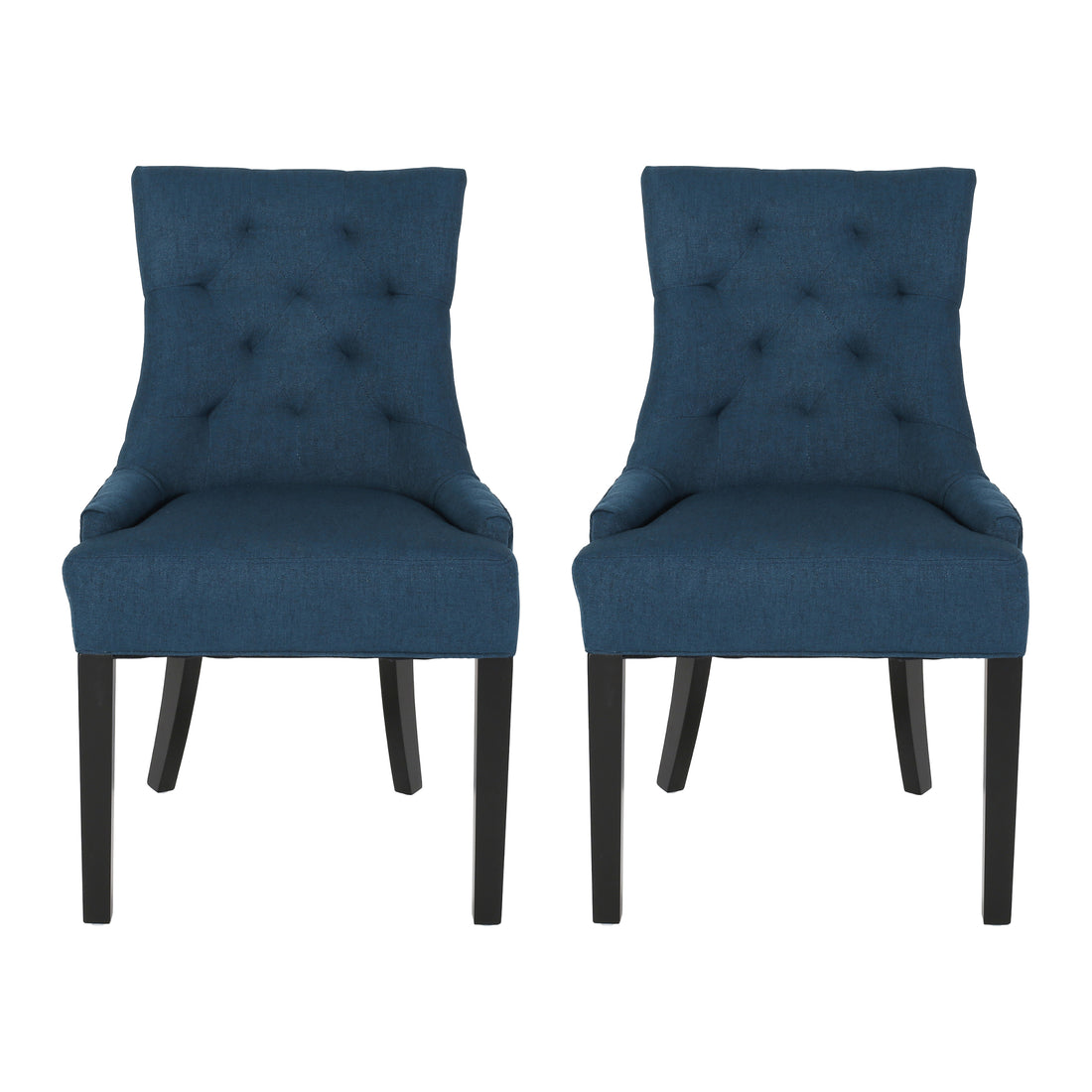 Cheney Dining Chair Kd Mp2 Set Of 2 Navy Blue Fabric