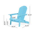 Malibu Adirondack Chair Blue Acacia Wood