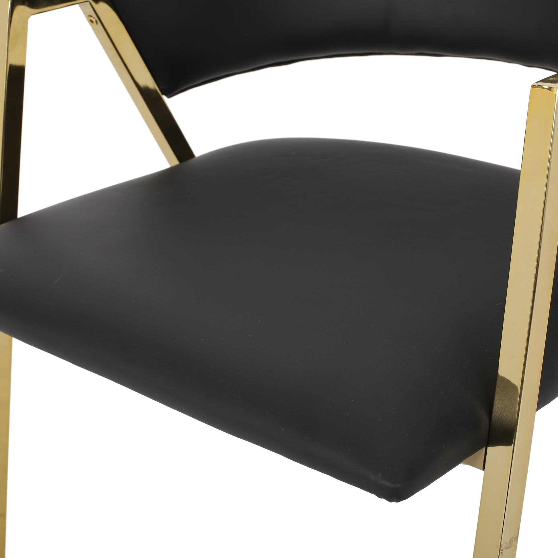 Dining Chair Set Of 2 Black Pu