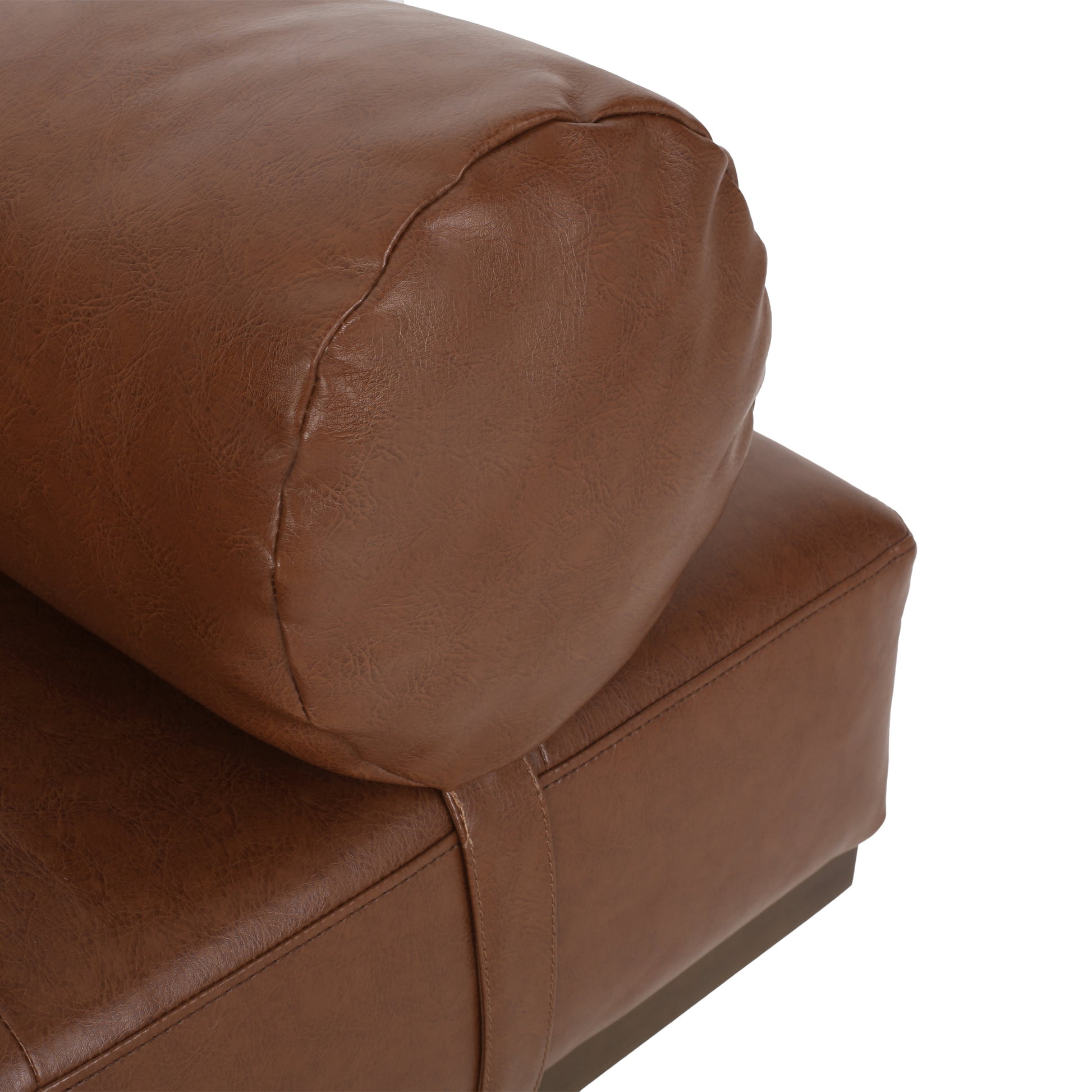 Chaise Lounge Light Brown Pu