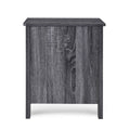 Toolless Assembly Nightstand Dark Grey Mdf