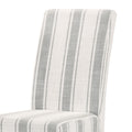 Dining Chair Grey Stripe Fabric