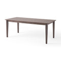 Dining Table With Square Leg Brown Solid Wood Mdf