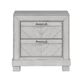 Montana Nightstand Pearl Silver Silver White Wood