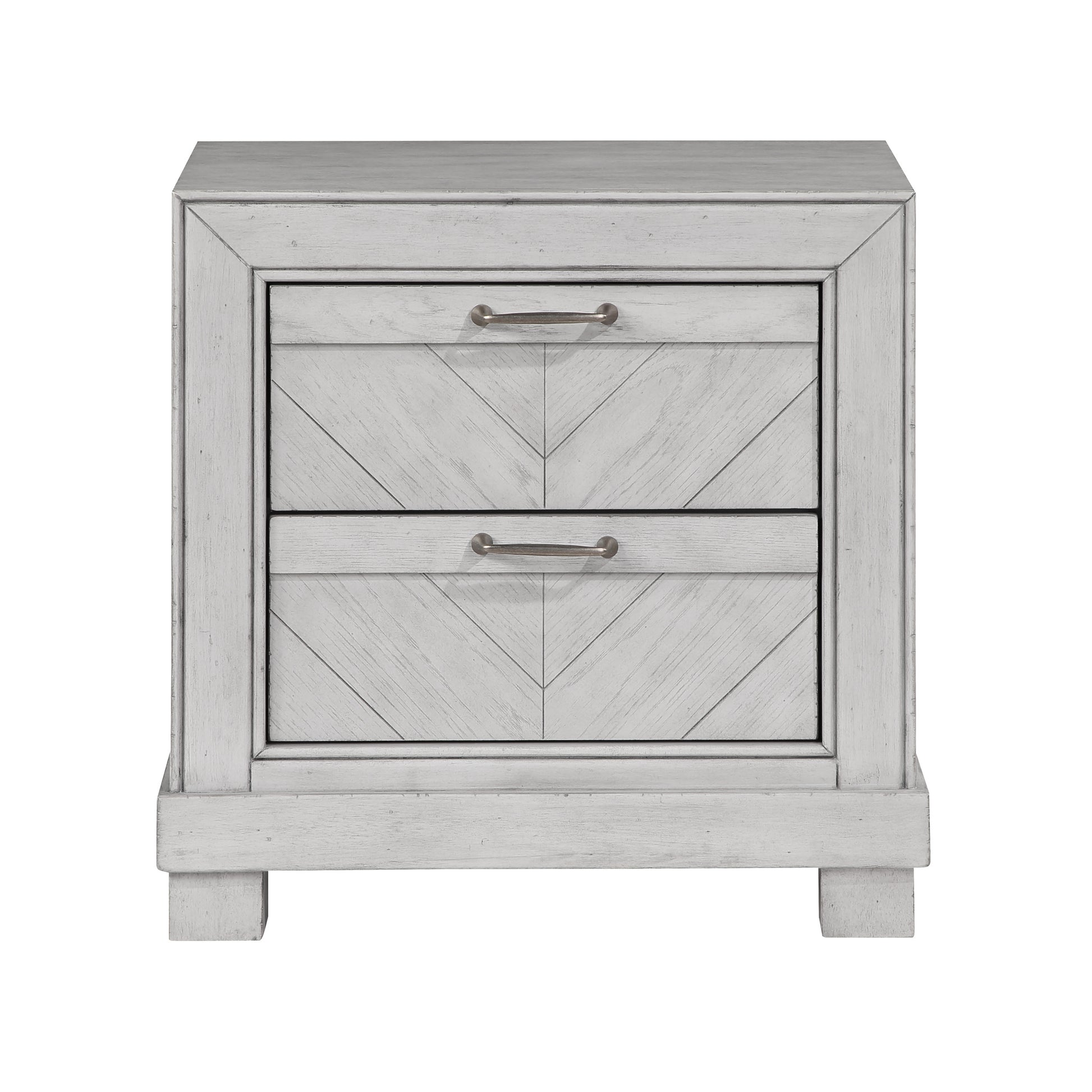 Montana Nightstand Pearl Silver Silver White Wood