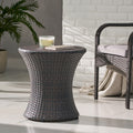 Kono Hourglass Table No Glass Top Grey Rattan