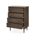 Nordic 4 Drawer Chest Walnut Mdf