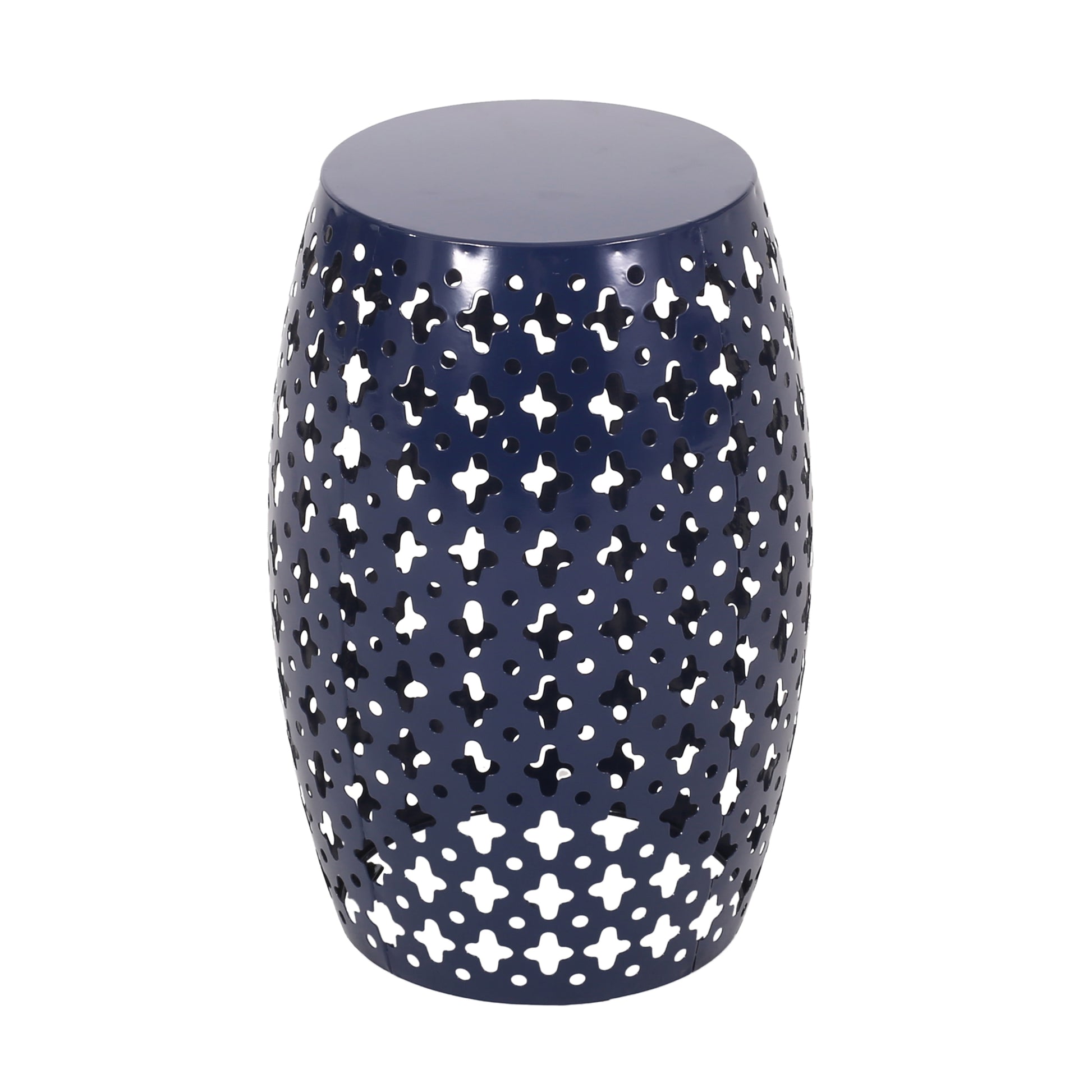 Metal S 2 End Table Navy Blue Iron