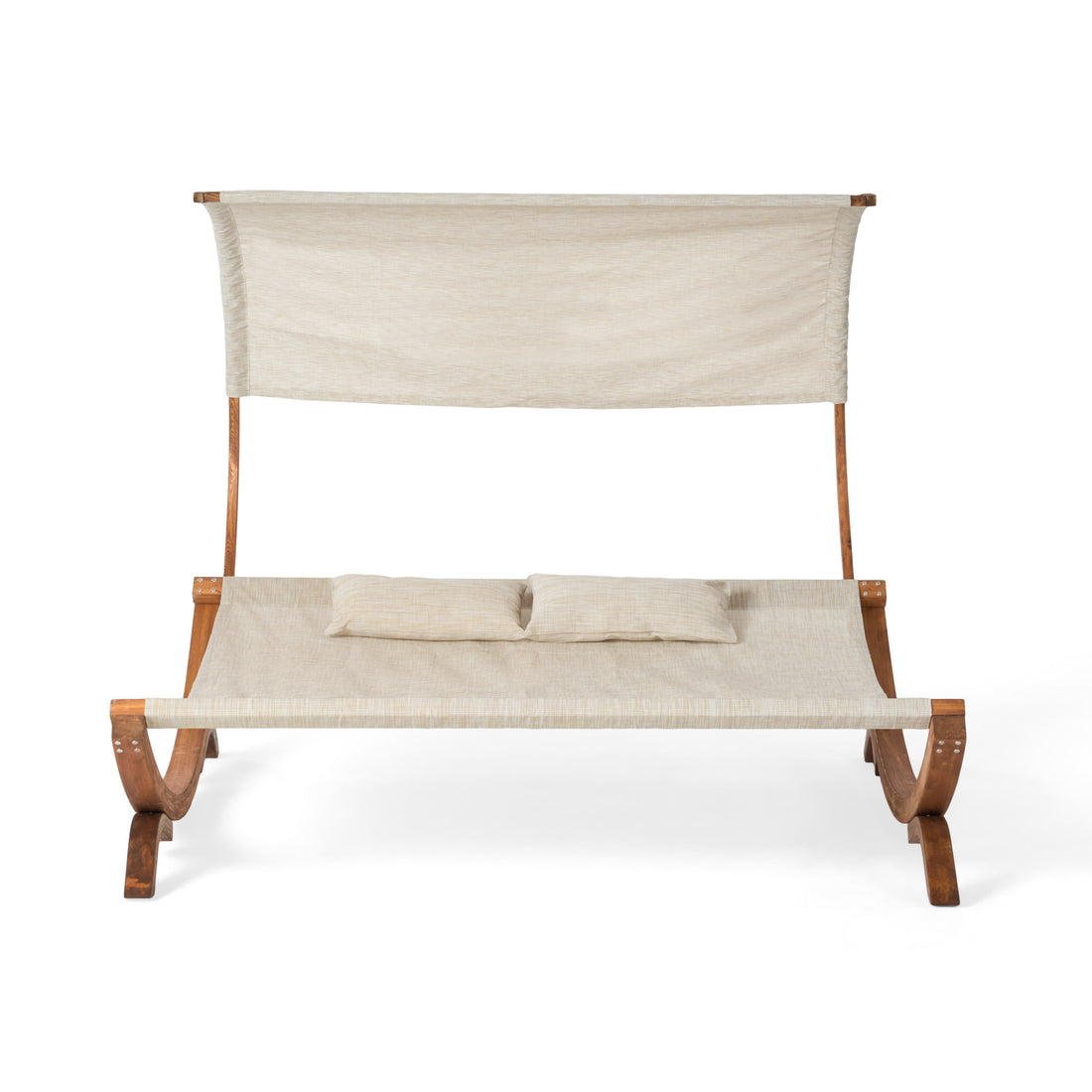 San Juan Sunbed W Canopy Teak Wood