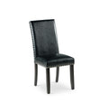 Westby Side Chair Set Of 2 Black Black Faux Leather