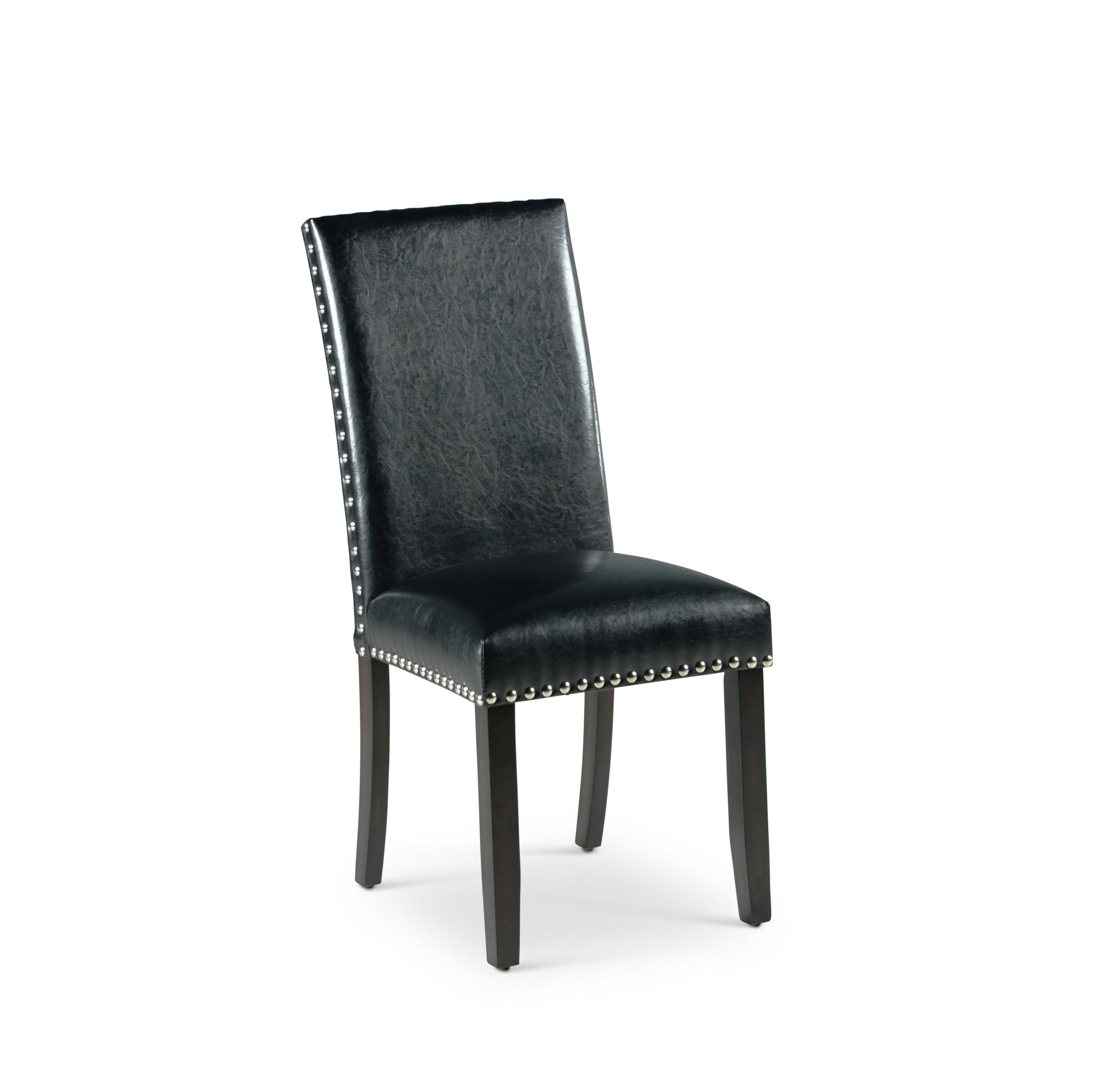 Westby Side Chair Set Of 2 Black Black Faux Leather