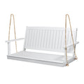 Tambora Porch Swing White Wood Metal