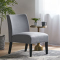 Accent Chair Grey Fabric