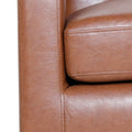 Accent Chair Light Brown Pu