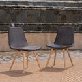 Gila Dining Chair With Heat Tranfer Legs,Set Of 2 Brown Multi Rattan