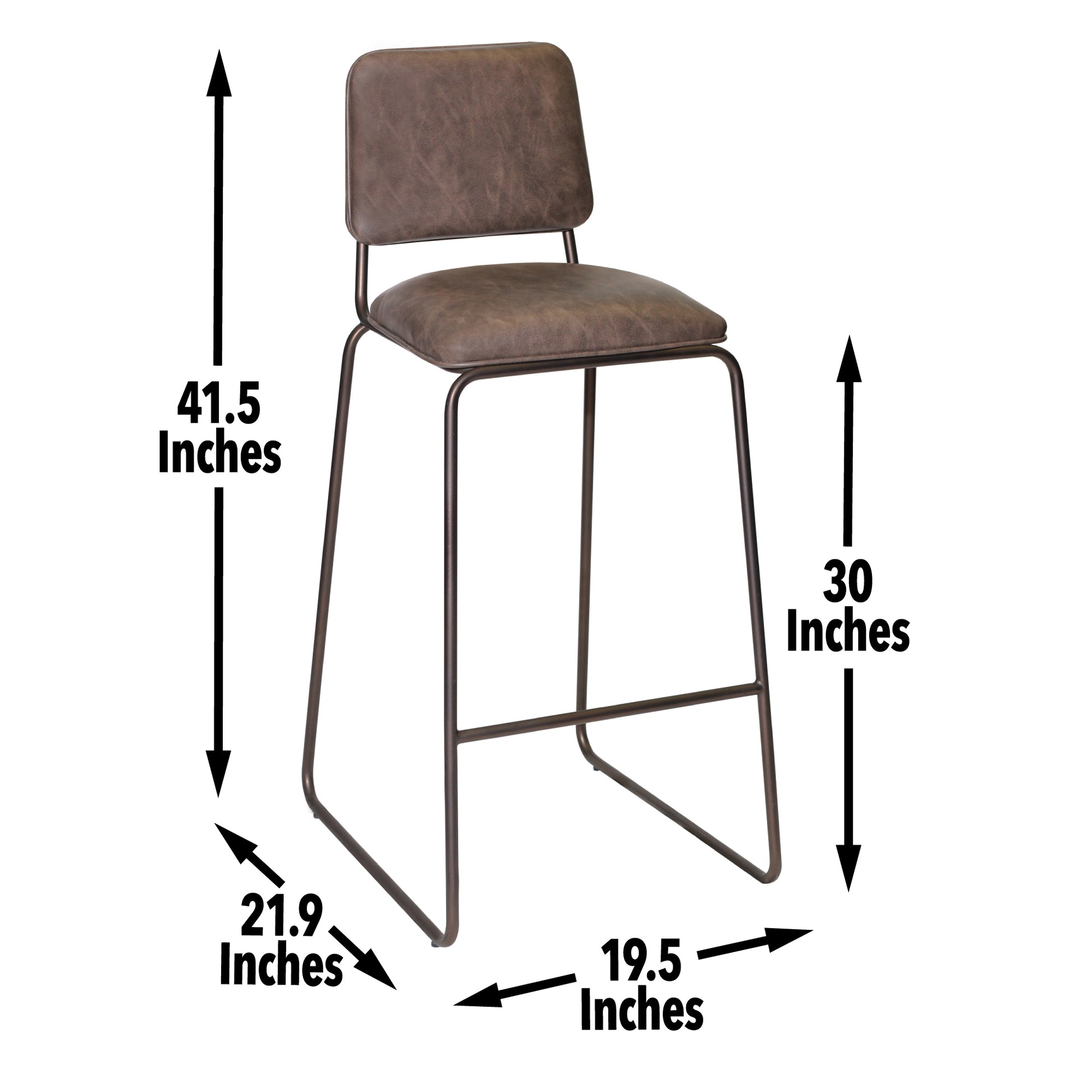 Mesa Barstool Brown Brown Wood