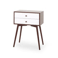 Side Table Brown White Mdf