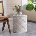 End Table Antique White Magnesium Oxide