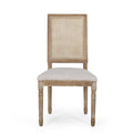 Dining Chair Light Grey Fabric