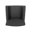 Set Of 2 Upholstered 30.5 Inch Counter Stools Charcoal Gray Charcoal Set Of 2 Fabric