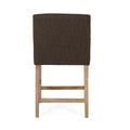 Upholstered 26 Inch Counter Stool Brown Weathered Brown Brown Fabric