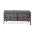 Brava X Back Left Corner Bench Of Set 2 Dark Grey Acacia Wood