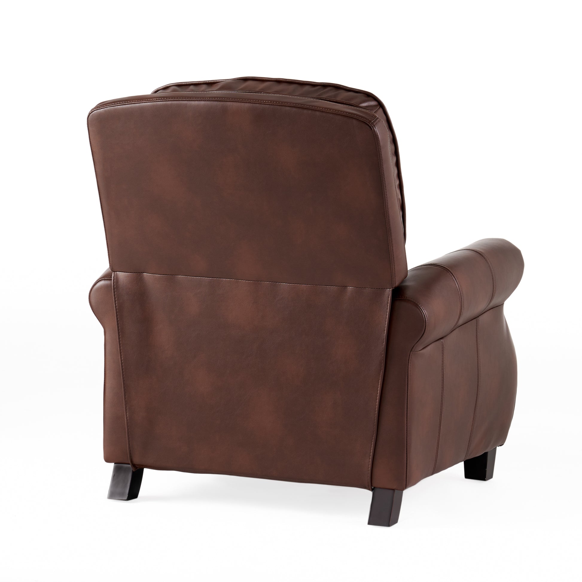 Push Rack Recliner Brown Pu