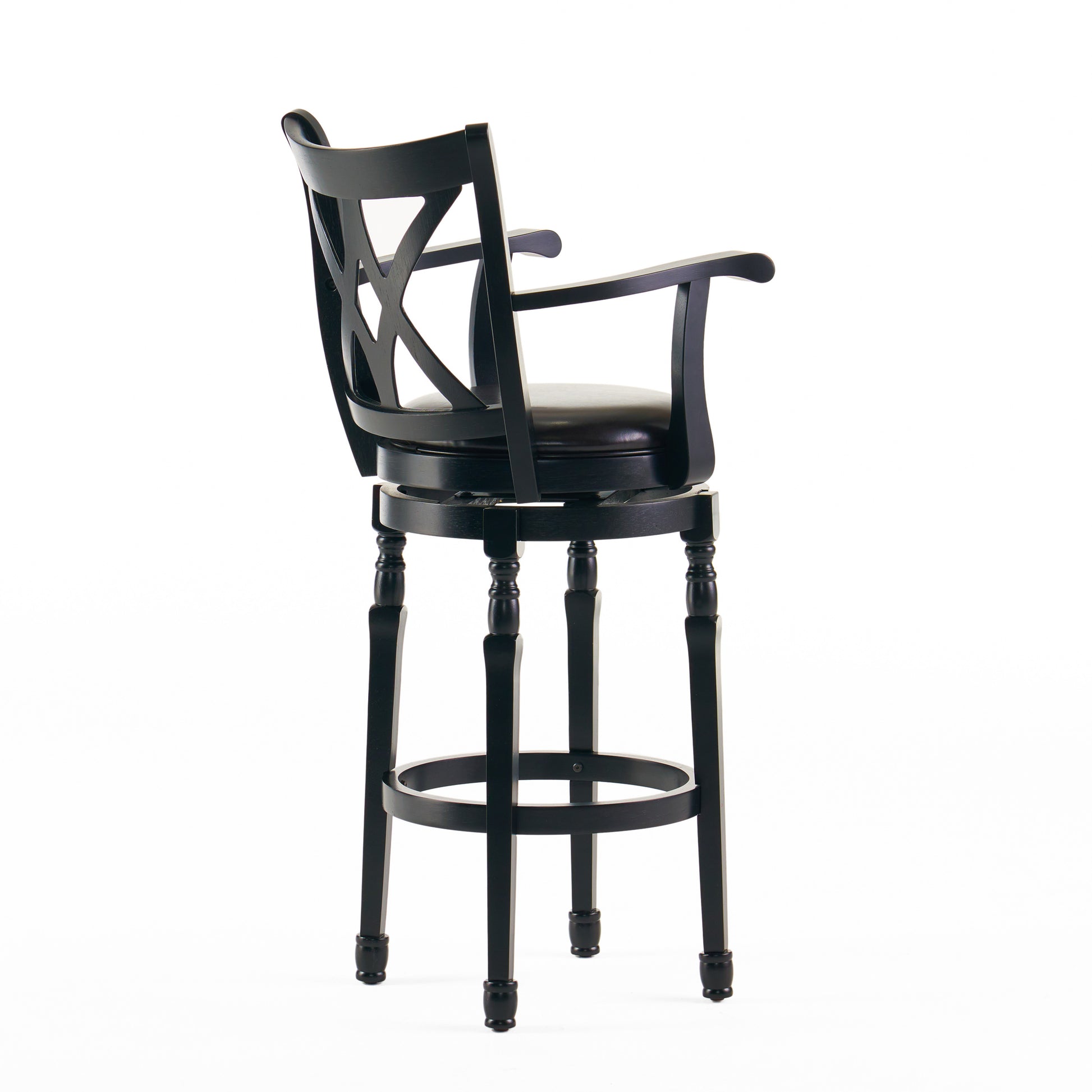 Leather Bar Stool Espresso Leather