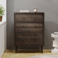 Nordic 4 Drawer Chest Walnut Mdf