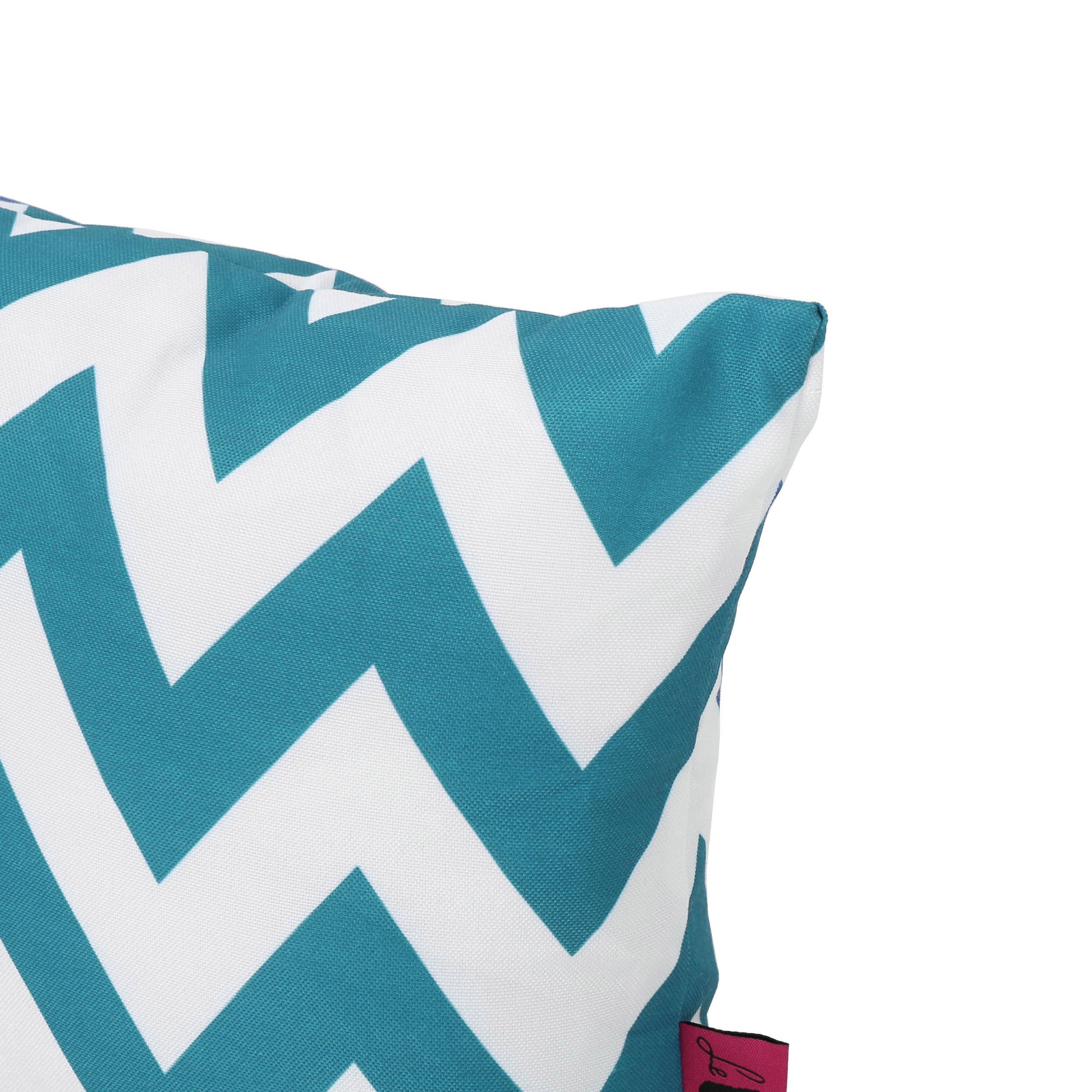 Marisol Chevron Rectangular Pillow - Teal Fabric