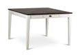 Cayla Counter Table Dark Oak White Wood