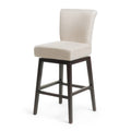 Swivel Bar Stool Linen Fabric