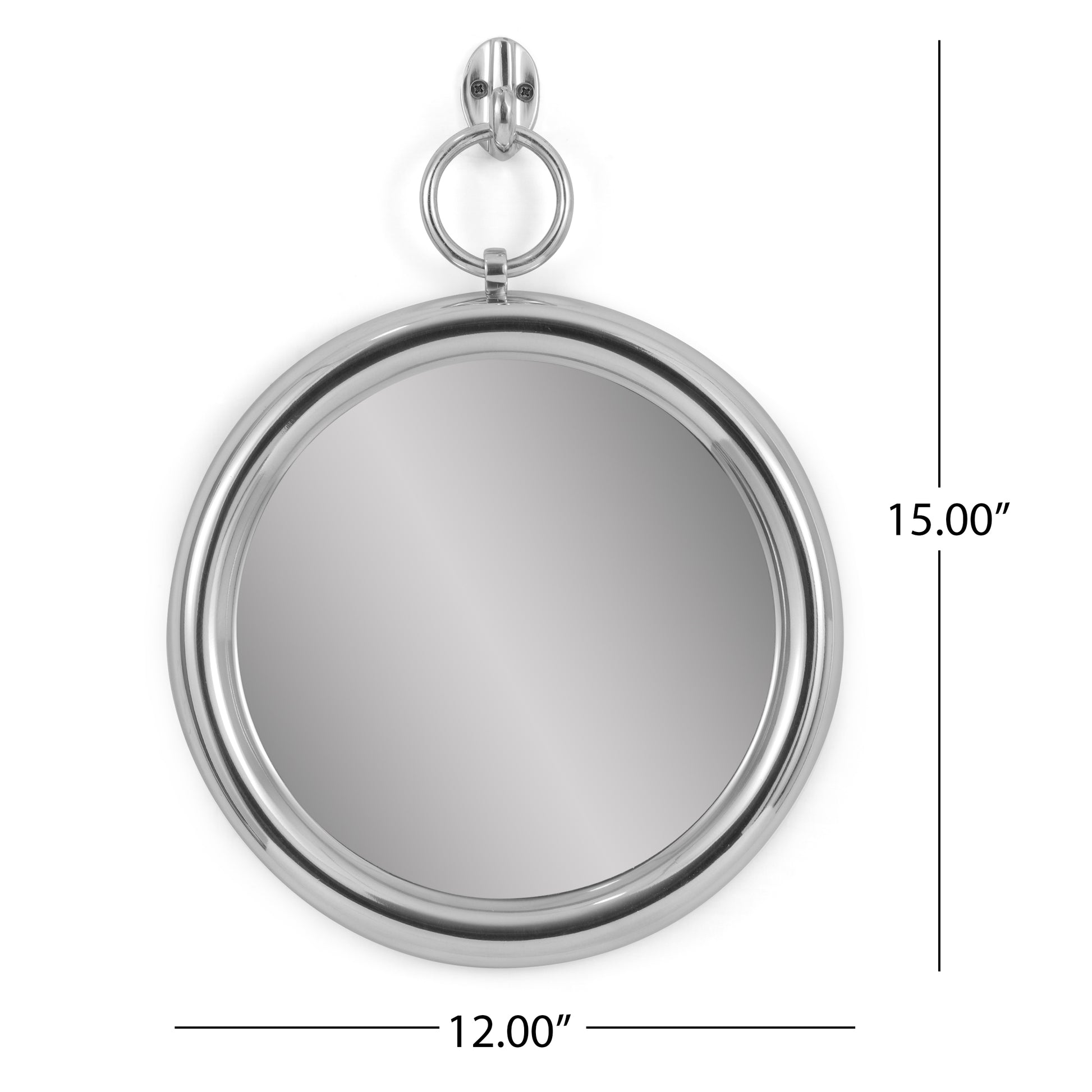 Round Mirror Silver Aluminium