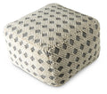 Kodi Square Pouf Pearl Silver Silver White Fabric