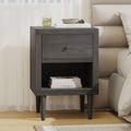 1 Drawer Nightstand Grey Mdf