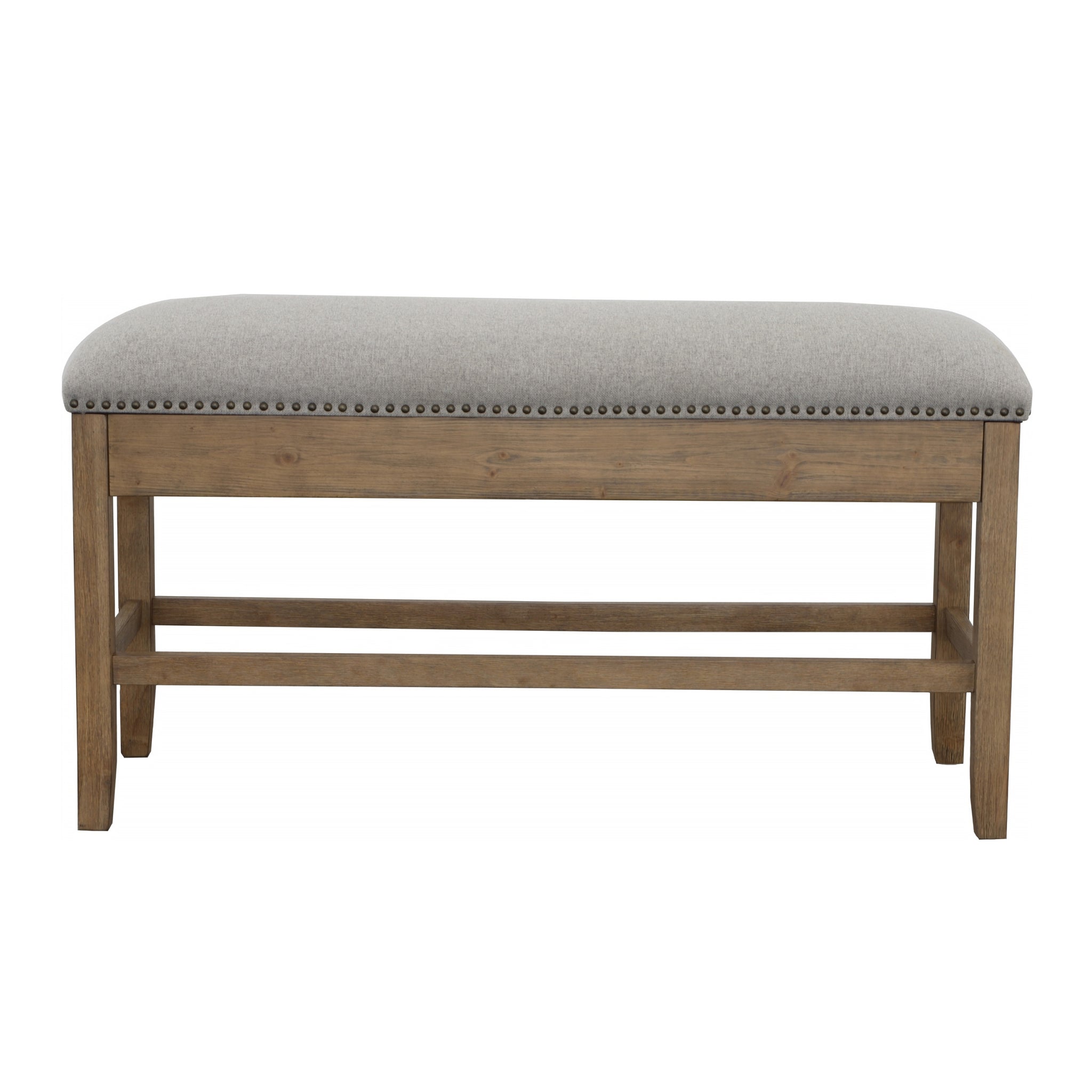 Grayson Counter Storage Bench With Dark Brown Dark Brown Wood