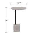 Cromlin Round Accent Table Black Mdf