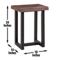 Jennings Live Edge Stool Set Of 2 Brown Brown Wood