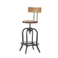 Barstool With Fir Wood Natural Solid Wood