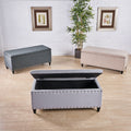 Storage Ottoman Charcoal Fabric