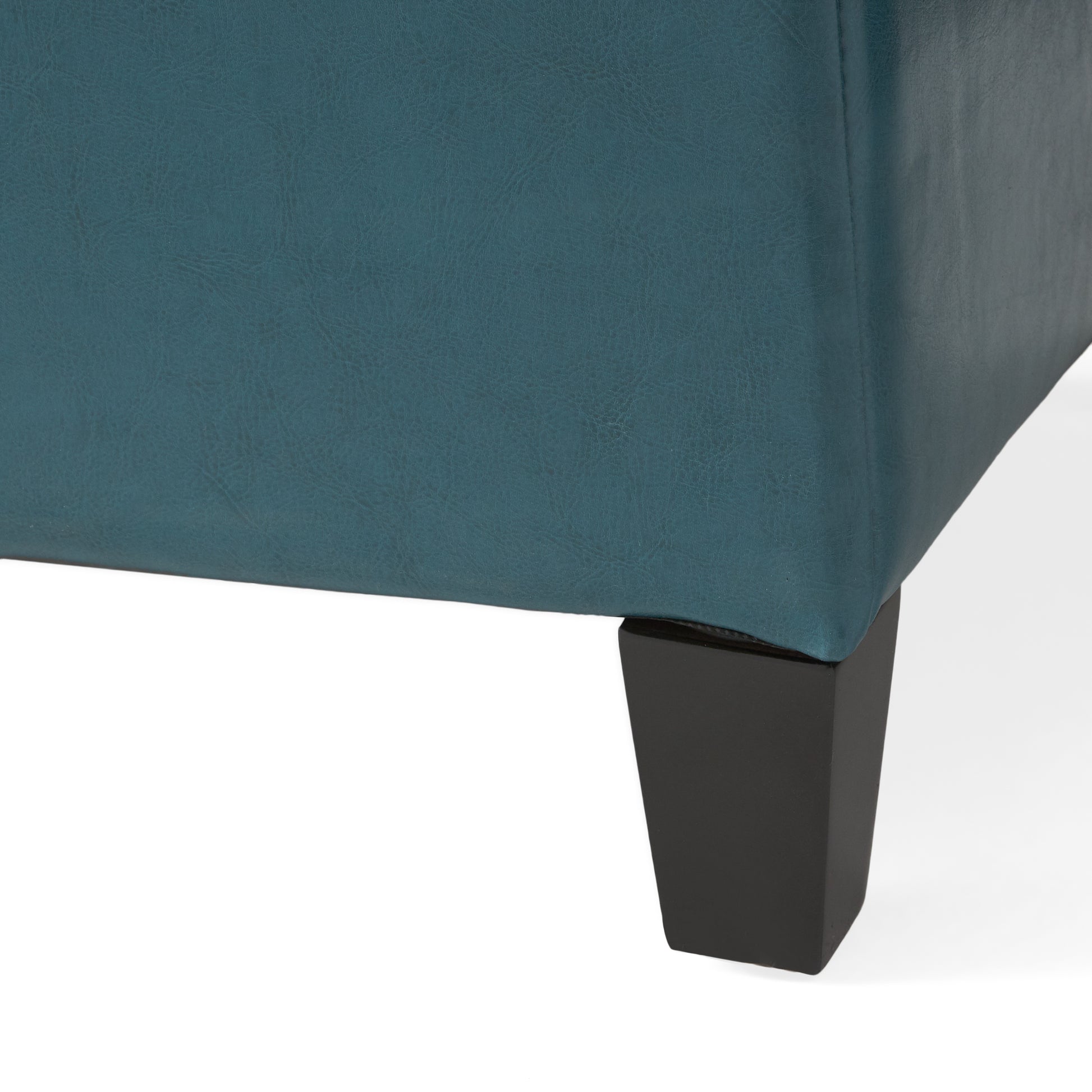 Glouster Storage Ottoman V2 Teal Pu