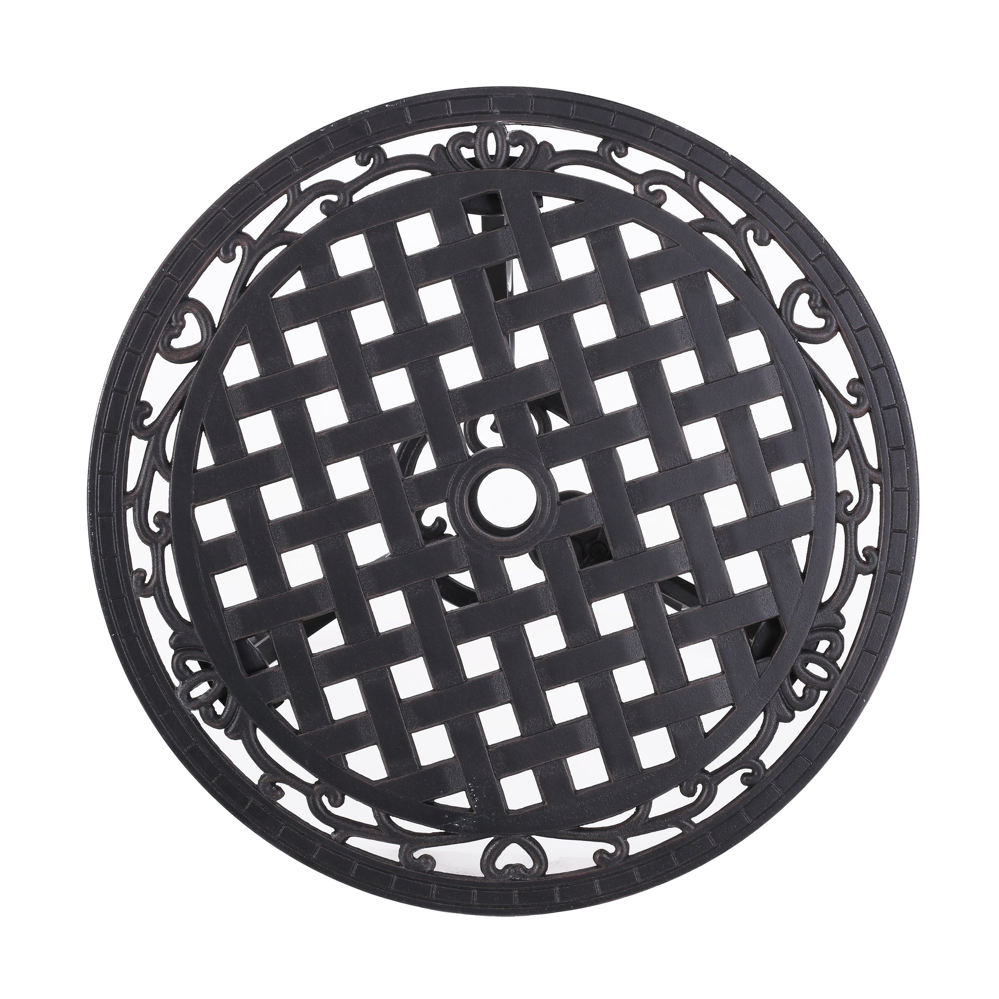 Bono Metal Bistro Set Black Aluminium