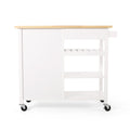 Kitchen Cart White Wood