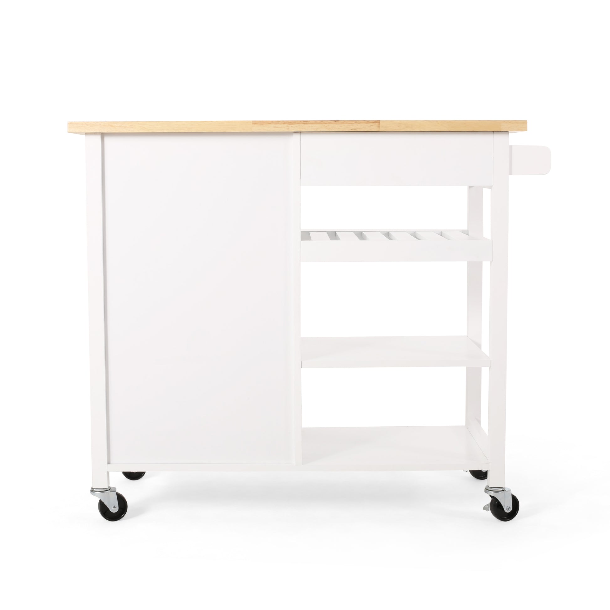 Kitchen Cart White Wood