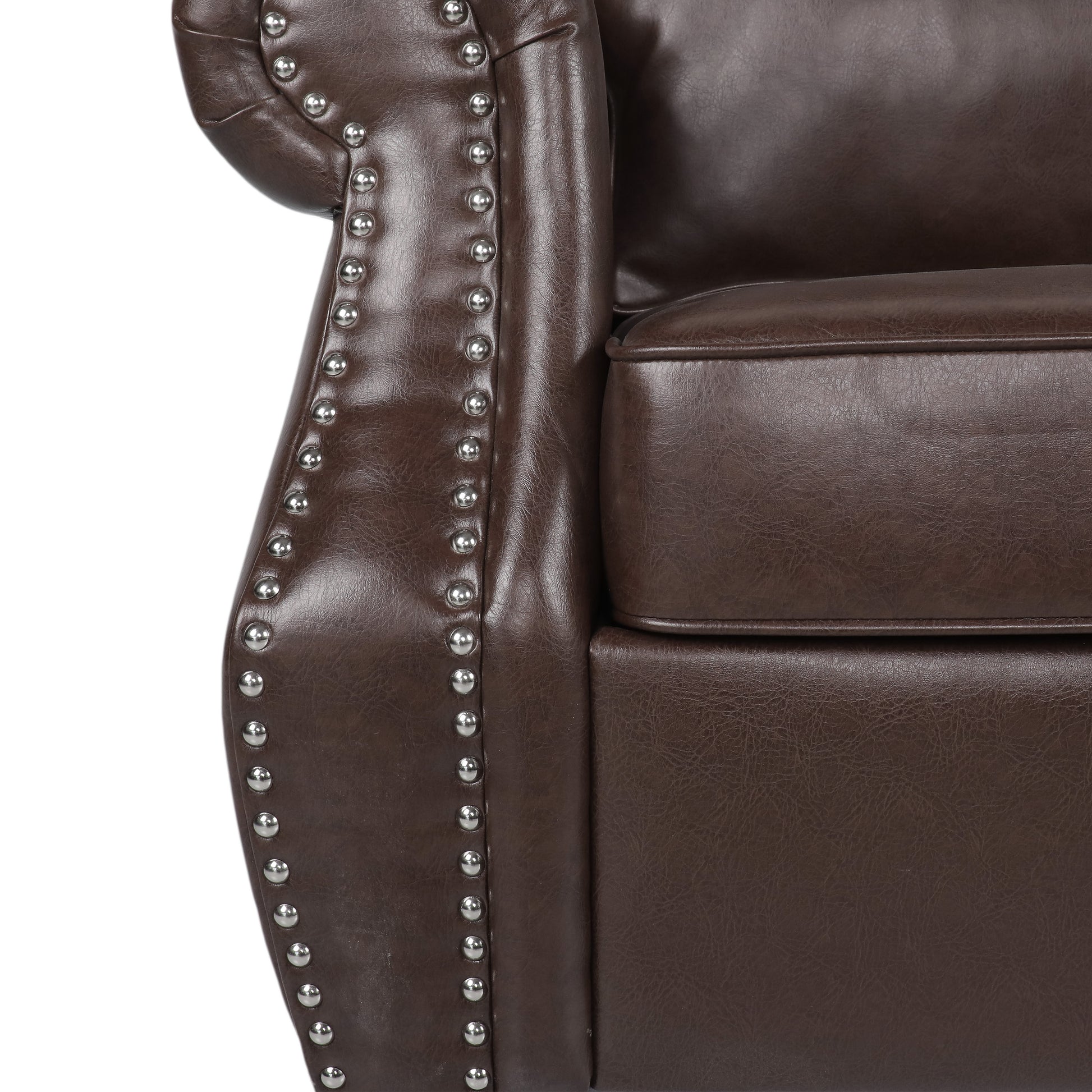 Seat Dark Brown Solid Wood Mdf