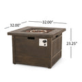 50,000 Btu Outdoor Lightweight Concrete Gas Burning Fire Pit By 32