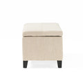 Glouster Storage Ottoman V2 Light Beige Fabric