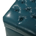 Juliana Storage Ottoman Teal Pu