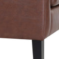 Accent Chair Dark Brown Pu