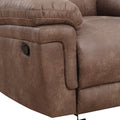 Anastasia Glider Recliner Brown Brown Fabric